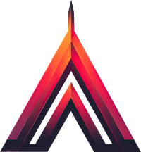 A stylized letter A with a gradient effect