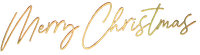 Merry Christmas written in gold cursive