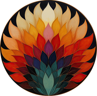 Colorful lotus flower with gradient petals