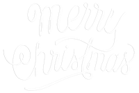 Merry Christmas written in white cursive script