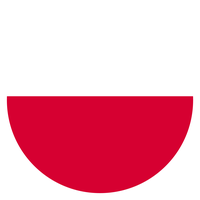 Circular Poland flag icon