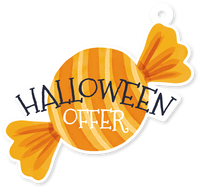 Halloween candy offer illustration