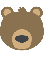 Cartoon brown bear face