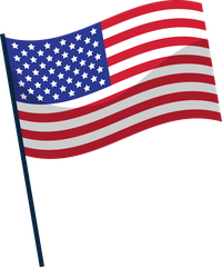 The flag of the United States of America waving