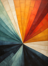 A colorful abstract pattern with gradient colors emanating from the center.