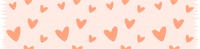 Coral heart pattern on cream background