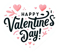 Happy Valentine's Day heart-shaped greeting