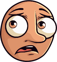 Shocked face emoji with wide eyes and open mouth
