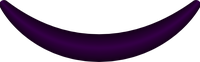 A purple smiley face on a black background