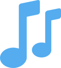 Blue music note icon