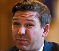 Close-up of Ron DeSantis with a blurred background