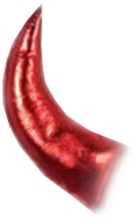 Red shofar horn on black background