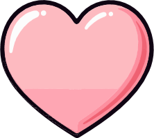 A glossy pink heart icon
