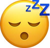 Sleeping face emoji with zzz above it