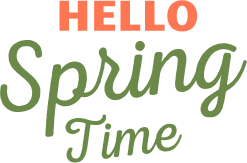 Hello Spring Time greeting card design