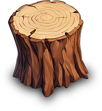 Illustration of a tree stump