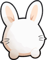 White rabbit illustration