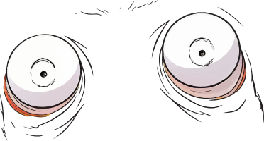 Cartoon eyes looking forward