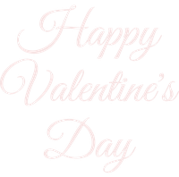 Happy Valentine's Day in white script font