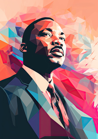 Geometric portrait of Martin Luther King Jr.