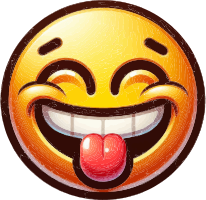 Winking face emoji with tongue out
