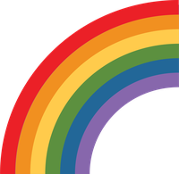Multicolored rainbow on a black background