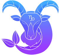Stylized Capricorn zodiac sign illustration