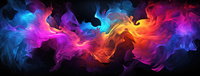 Colorful smoke on a black background