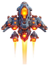 Futuristic robot with glowing orange accents and metallic body