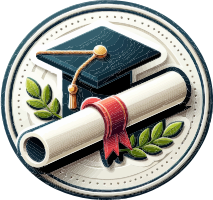 Graduation cap and diploma icon