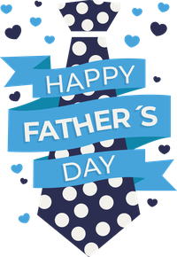 Happy Father's Day graphic with tie design