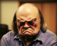 Jack Nicholson looking serious