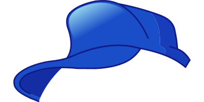 A blue baseball cap