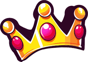 Cartoon crown with jewels