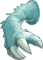 Illustration of a monster's claw with sharp nails