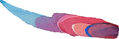 Abstract art with blue, purple, and red curved shapes