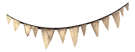 Vintage bunting banner with triangular flags