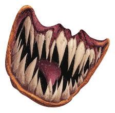 Image of a mouth with sharp teeth