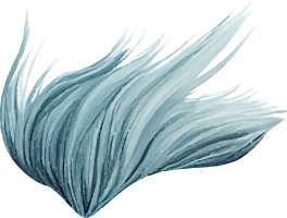 Stylized blue abstract design element