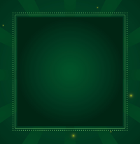 Green background with dotted square and glowing lights