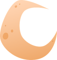 Crescent moon illustration