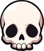 Cartoon skull illustration