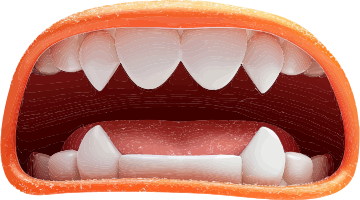 Illustration of vampire fangs