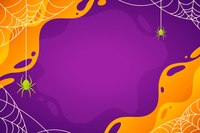 Halloween background with spider webs and spiders