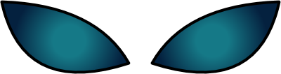 Two blue gradient leaf shapes on a black background