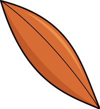 Stylized orange leaf icon