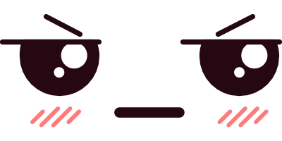 Minimalist angry face illustration