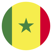 Circular Senegal flag icon