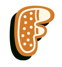 Stylized letter B logo with a bread-like design and a bite taken out