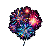 Colorful fireworks exploding in the sky